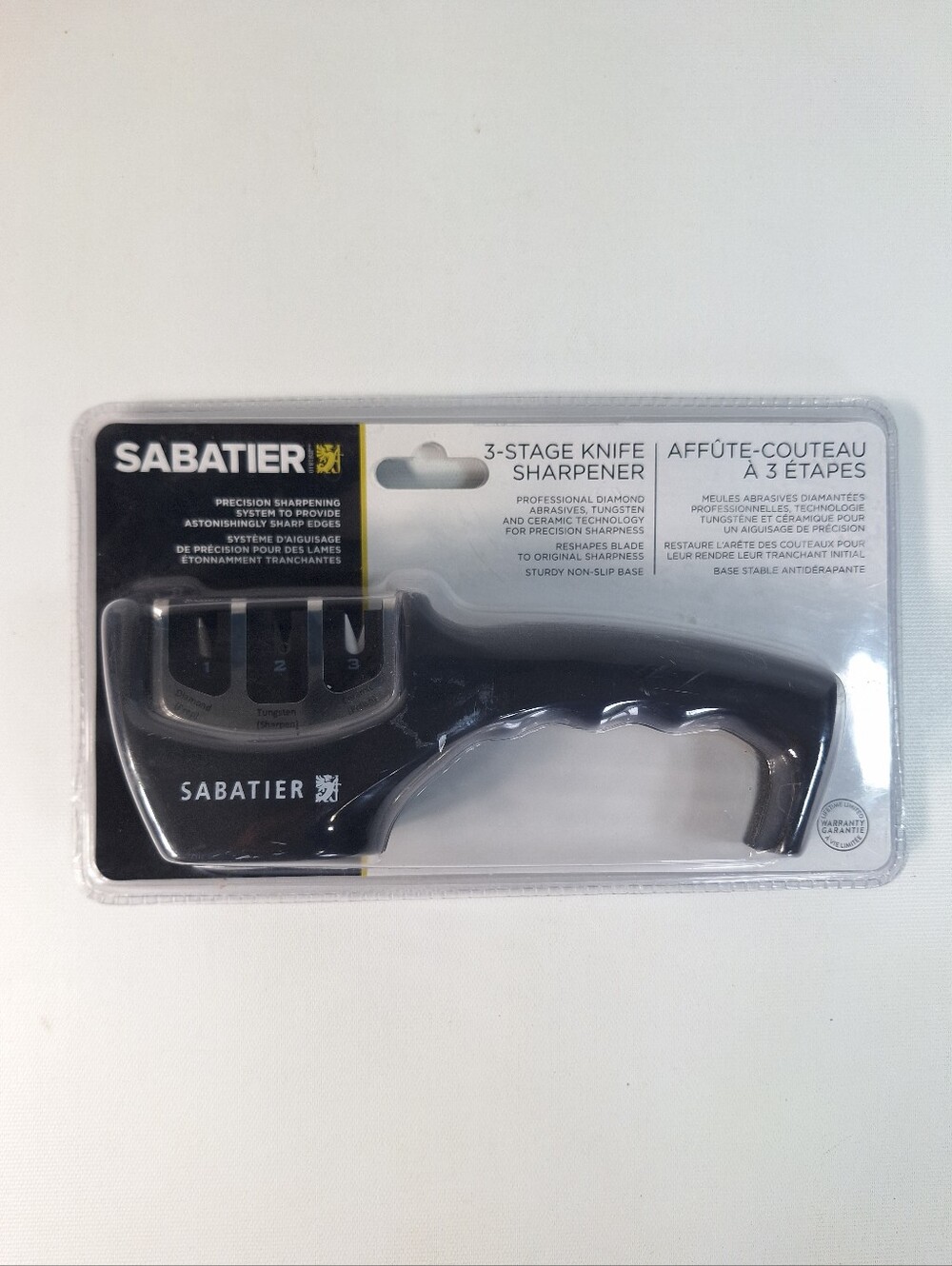 Sabatier 3-Stage Knife Sharpener Black New In Package